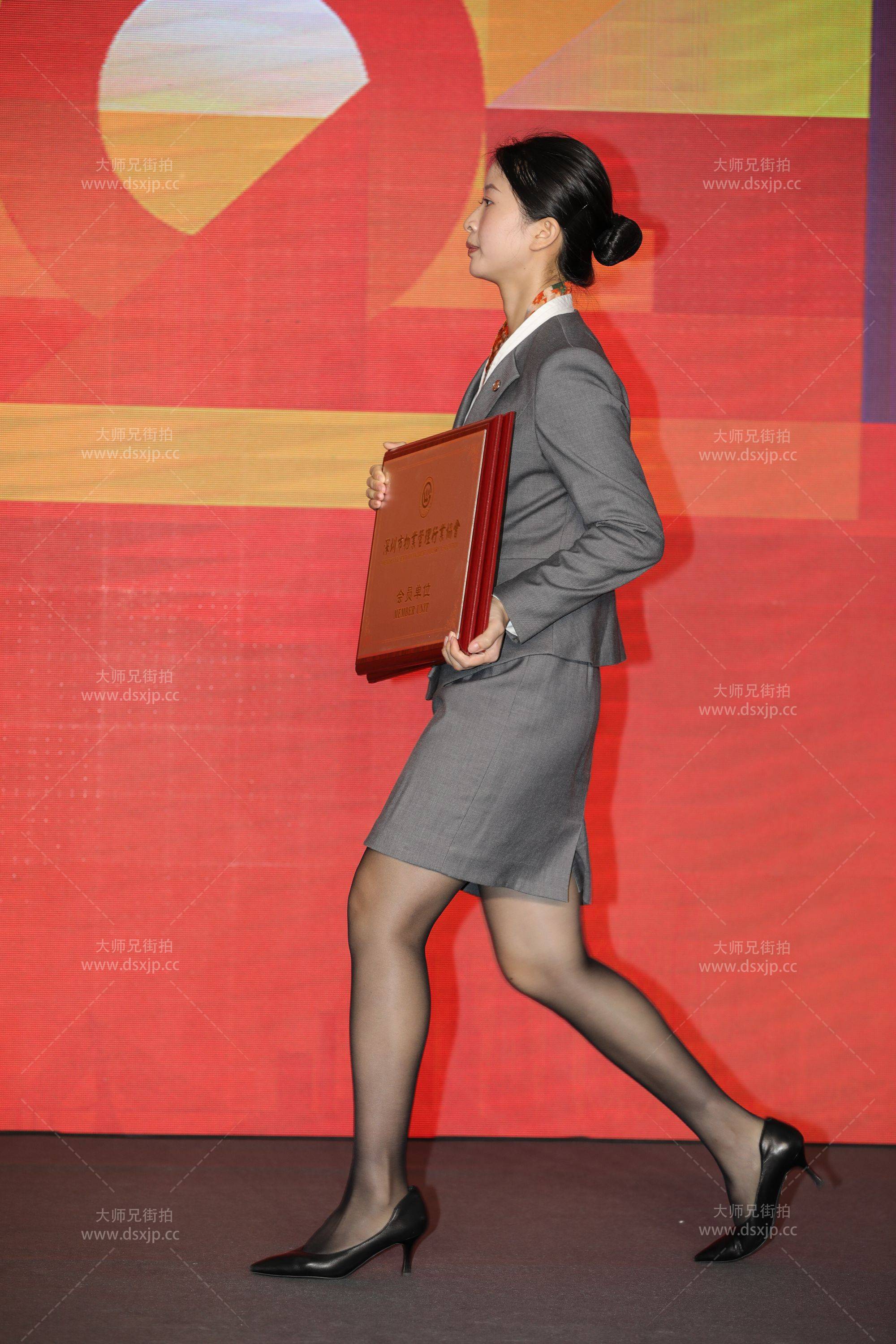 案场顾问制服黑丝高跟职业韵味