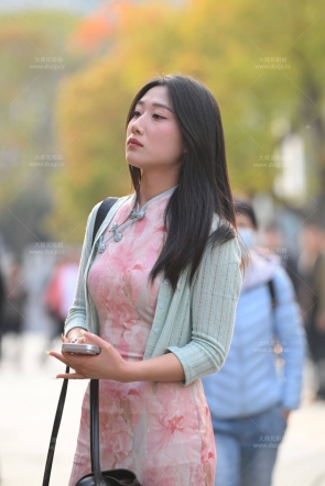 旗袍肉丝小美女